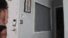 Cute girl flashing the delivery guy