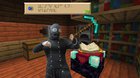 Sid enchants his diamond pickaxe
