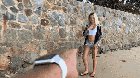 Risky outdoor blowjob